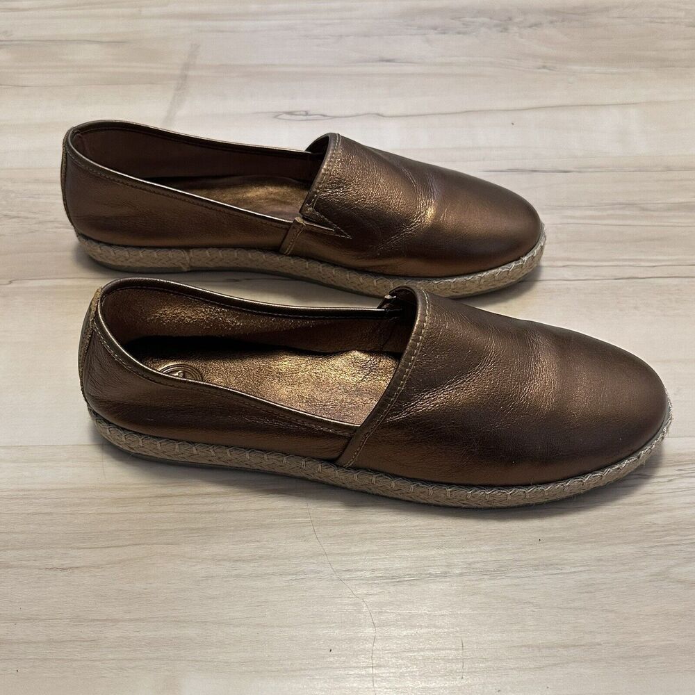 Charleston Shoe Co. Dunes Slip On Bronze Size 10 Espadrille New